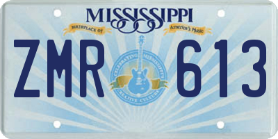 MS license plate ZMR613