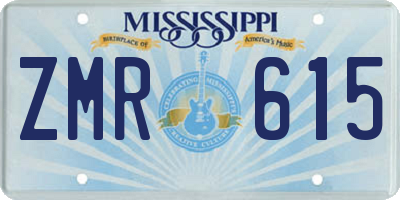MS license plate ZMR615