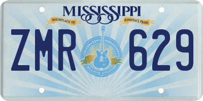 MS license plate ZMR629