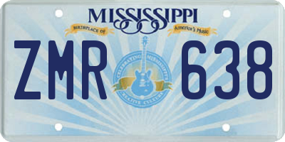 MS license plate ZMR638