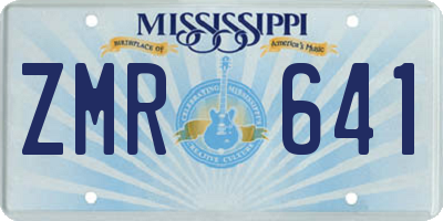 MS license plate ZMR641