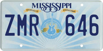 MS license plate ZMR646