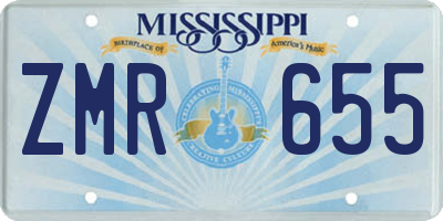 MS license plate ZMR655