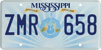 MS license plate ZMR658