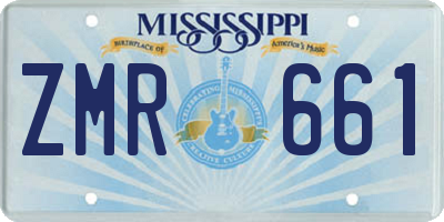 MS license plate ZMR661