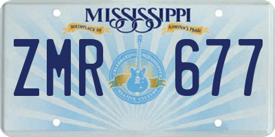 MS license plate ZMR677
