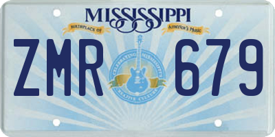 MS license plate ZMR679
