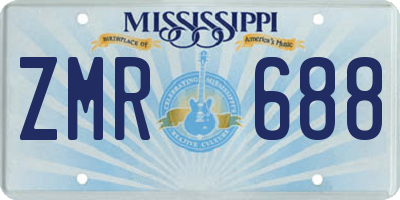 MS license plate ZMR688
