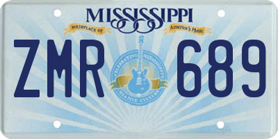 MS license plate ZMR689