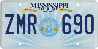 MS license plate ZMR690