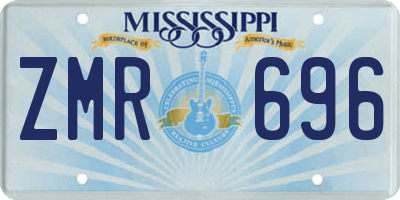 MS license plate ZMR696