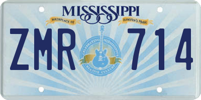 MS license plate ZMR714