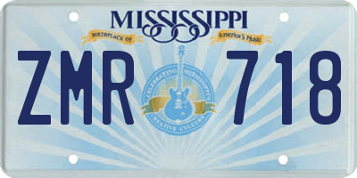 MS license plate ZMR718