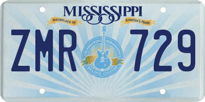 MS license plate ZMR729