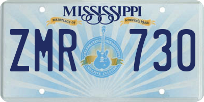 MS license plate ZMR730