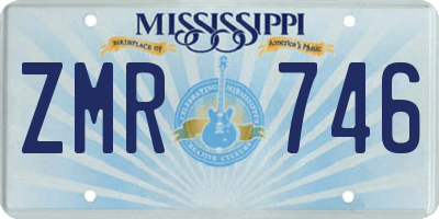 MS license plate ZMR746