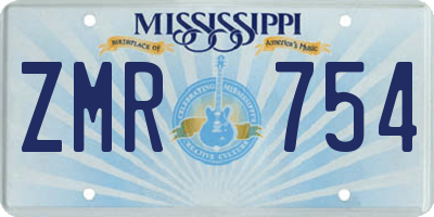 MS license plate ZMR754