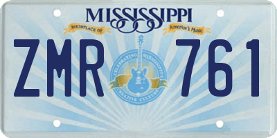MS license plate ZMR761