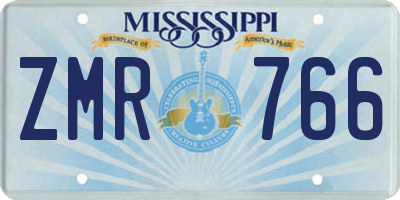 MS license plate ZMR766