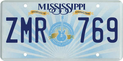 MS license plate ZMR769