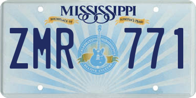 MS license plate ZMR771