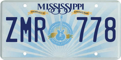 MS license plate ZMR778