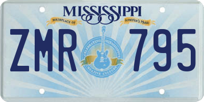 MS license plate ZMR795