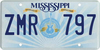 MS license plate ZMR797