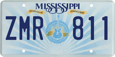 MS license plate ZMR811
