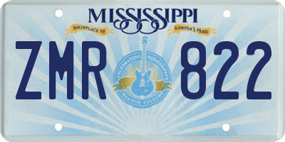 MS license plate ZMR822