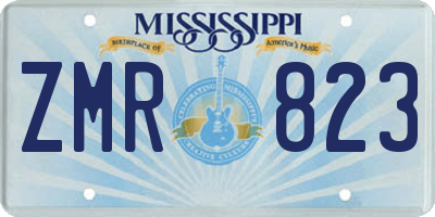 MS license plate ZMR823