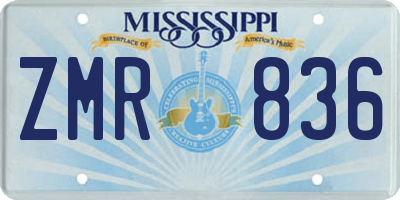 MS license plate ZMR836