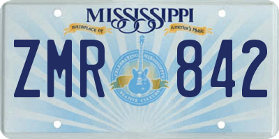 MS license plate ZMR842