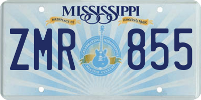 MS license plate ZMR855