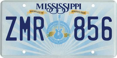 MS license plate ZMR856
