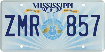 MS license plate ZMR857