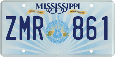 MS license plate ZMR861