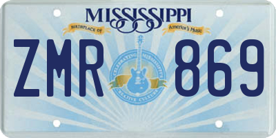 MS license plate ZMR869