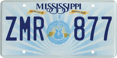 MS license plate ZMR877