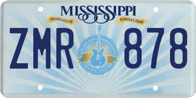 MS license plate ZMR878