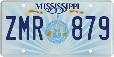 MS license plate ZMR879