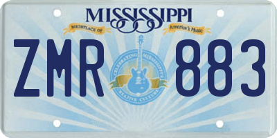 MS license plate ZMR883
