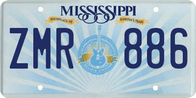 MS license plate ZMR886