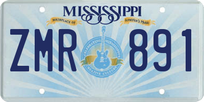MS license plate ZMR891