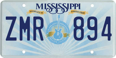 MS license plate ZMR894