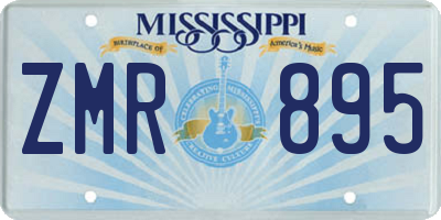 MS license plate ZMR895