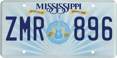 MS license plate ZMR896