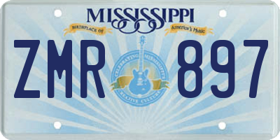 MS license plate ZMR897