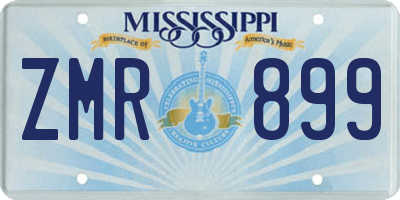 MS license plate ZMR899