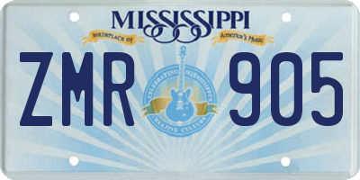 MS license plate ZMR905